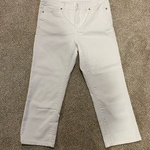 Anne Klein slim capris - white